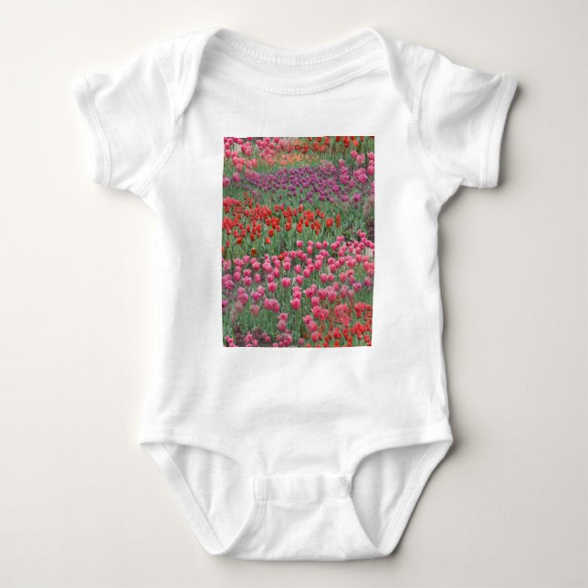 Field Of Tulips Baby Bodysuit (Front)
