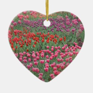 Field Of Tulips Ceramic Tree Decoration