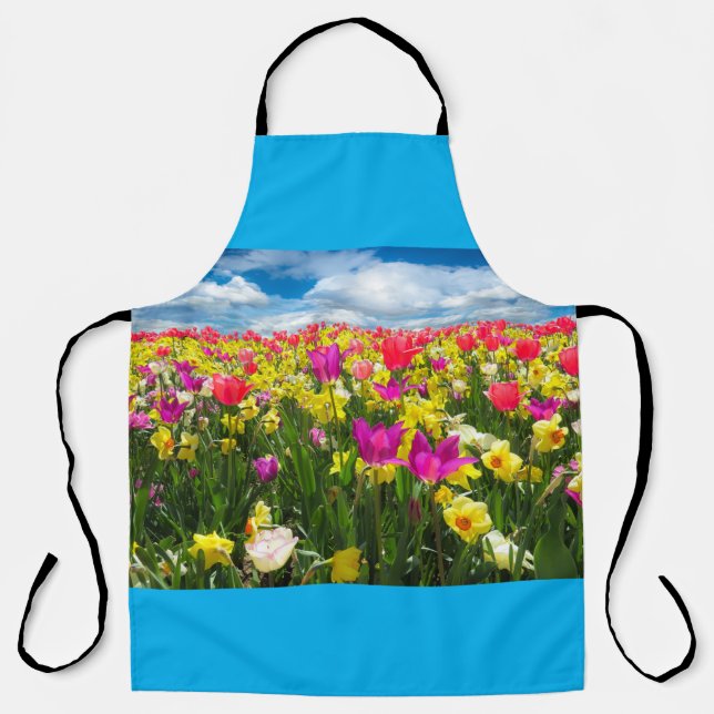 Field of Tulips Flowers Apron (Front)