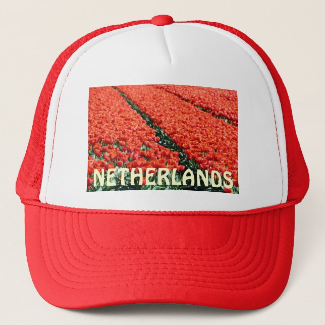 Field of tulips trucker hat (Front)