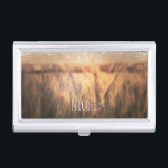 Field of Wheat Rustic Country Glam Business Card Holder<br><div class="desc">Field of Wheat Rustic Country Glam Card Holder. Customise with any text or leave it blank.</div>
