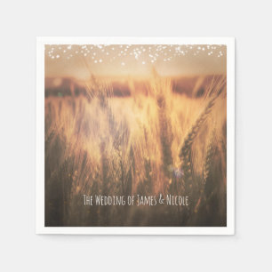 Field of Wheat Rustic Country Wedding Napkin
