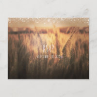 Field of Wheat Rustic Country Wedding RSVP
