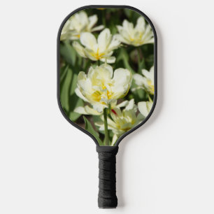 Field of white tulips Photo Pickleball Paddle