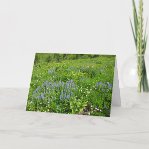 Field of Wildflowers at Mount Rainier Card