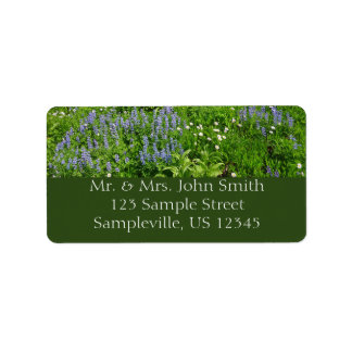 Field of Wildflowers at Mount Rainier Label