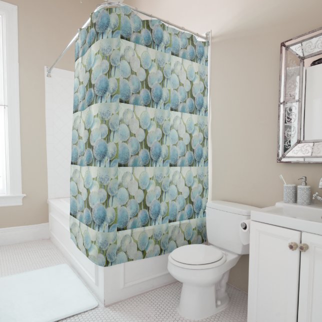 Field of Wishes Watercolor  Shower Curtain (In Situ)
