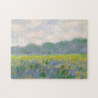 Field of Yellow Irises Monet Fine Art Jigsaw Puzzle