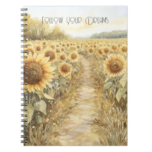 Field of Yellow Sunflowers Notebook