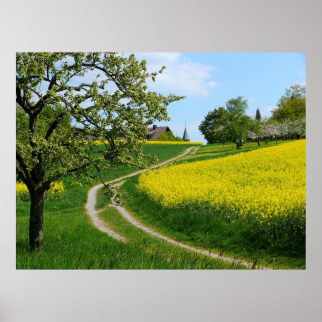 field path at Rapsfeld.Spring, mulbron-"Schmie" Poster (Front)