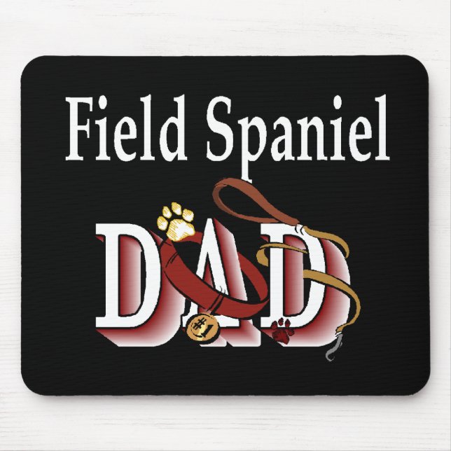 Field Spaniel Dad Gifts Mouse Pad (Front)