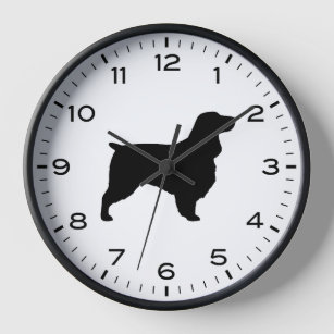 Field Spaniel Dog Breed Silhouette Clock