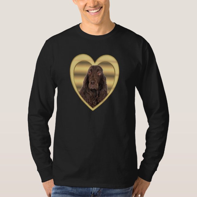 Field Spaniel Dog  Dog Heart   Field Spaniel  2 T-Shirt (Front)