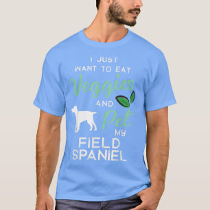Field Spaniel Funny Vegan Dog Lover Owner Xmas Bir T-Shirt