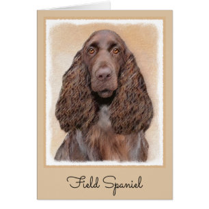 Field Spaniel Painting - Cute Original Dog Art