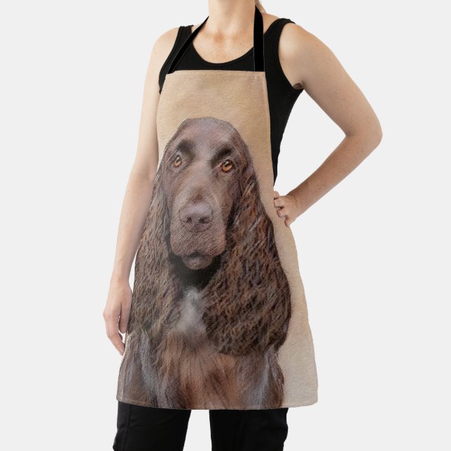 Field Spaniel Painting - Cute Original Dog Art Apron (Insitu)