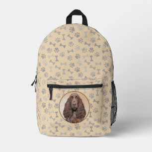 Field Spaniel Painting - Cute Original Dog Art Printed Backpack
