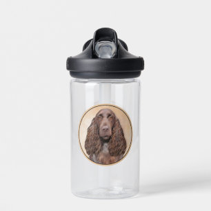 Field Spaniel Painting - Cute Original Dog Art Water Bottle