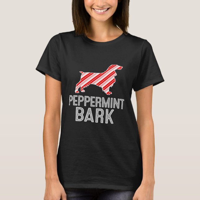 Field Spaniel Peppermint Bark Christmas Dog T-Shirt (Front)