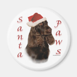 Field Spaniel Santa Paws Magnet