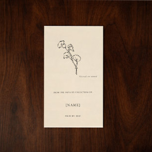 Field Specimen Ex Libris Bookplate -Library Label 