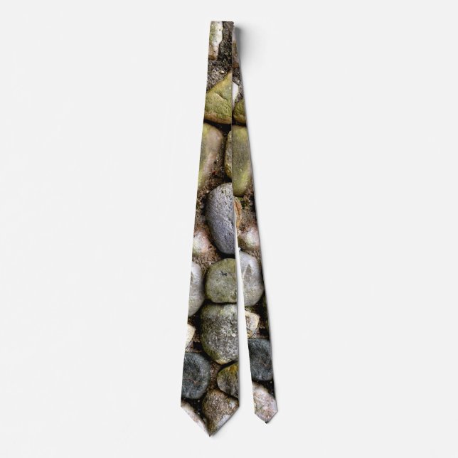 Field Stone, rocks, distressed stone, rustic stone Tie (Front)