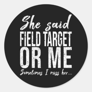 Field Target funny sports gift Classic Round Sticker