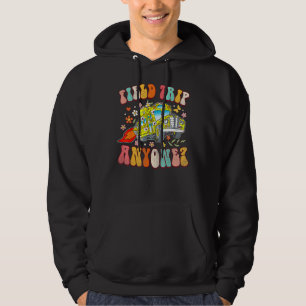 Field Trip Anyone Groovy School Bus Driver Yellow  Hoodie