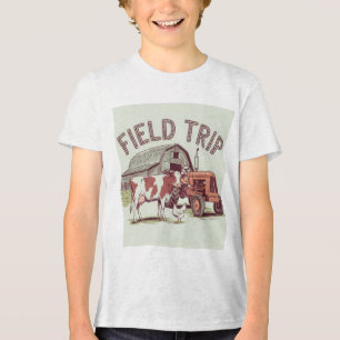 Field Trip Farm Vintage Cow, Tractor & Barn Tri-Blend Shirt