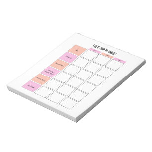 Field Trip Planner Notepad