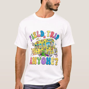 Field Trip Vibes Field Day School Bus Yellow Teach T-Shirt
