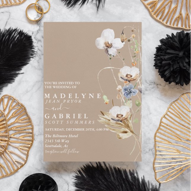 Field Wild Flower Watercolor  Invitation (Creator Uploaded)