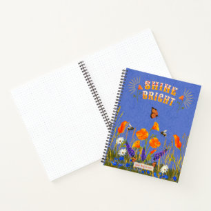 Field Wildflowers Poppies Inspirational Notebook