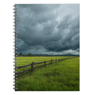 Field with a Wooden Fence Notebook