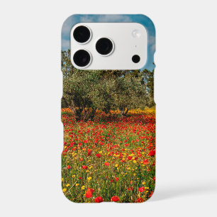 field with flowers and trees