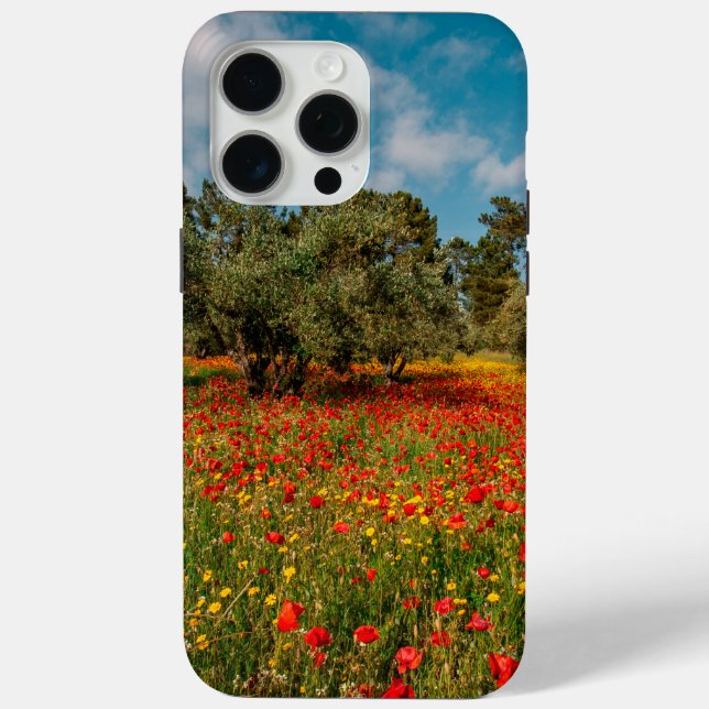 field with flowers and trees Case-Mate iPhone case (Back)