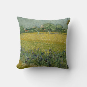 Field with flowers near Arles American MoJo Pillow