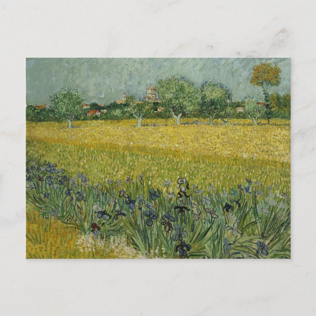 Field with flowers near Arles Postcard (Front)