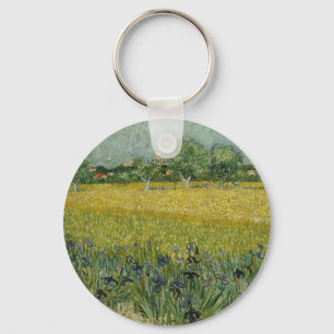 Field with Flowers near Arles, Vincent Van Gogh Key Ring