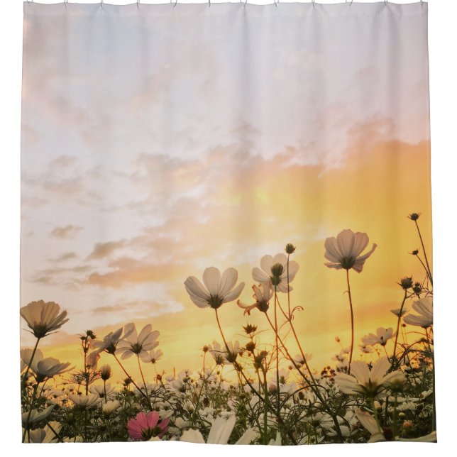 field with flowers shower curtain (Front)
