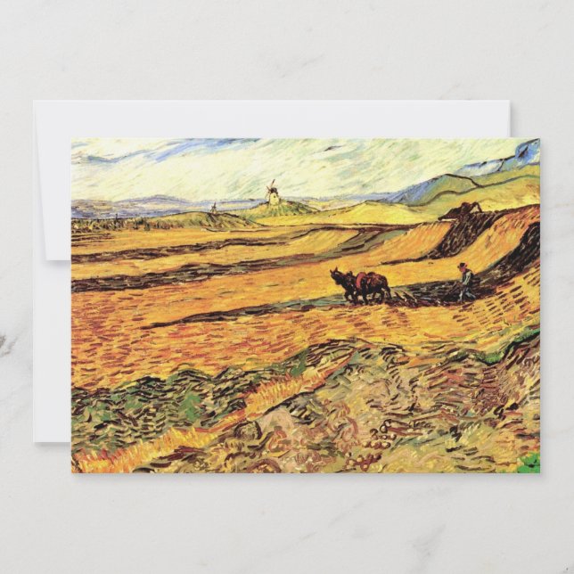 Field with Ploughman and Mill by Vincent van Gogh (Front)