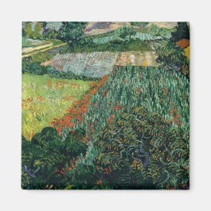 Field with Poppies, 1889 by Vincent van Gogh Magnet