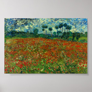 Field with Poppies by Van Gogh Fine Art Poster