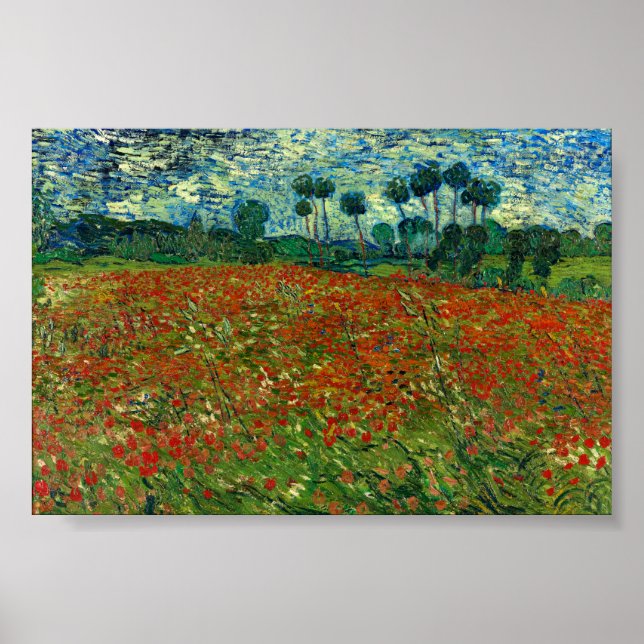 Field with Poppies by Van Gogh Fine Art Poster (Front)