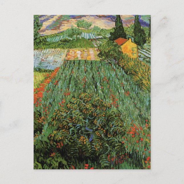 Field with Poppies by Vincent van Gogh Postcard (Front)