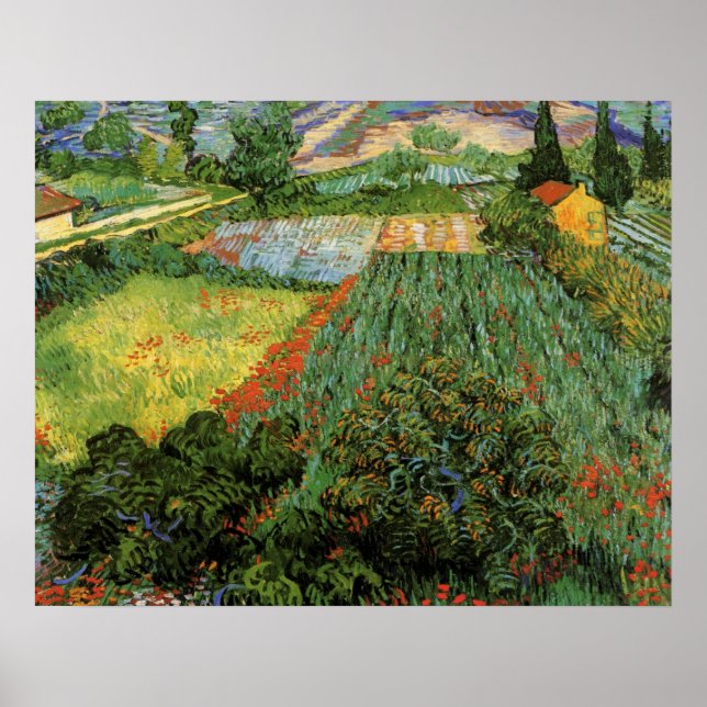 Field with Poppies by Vincent van Gogh Poster (Front)