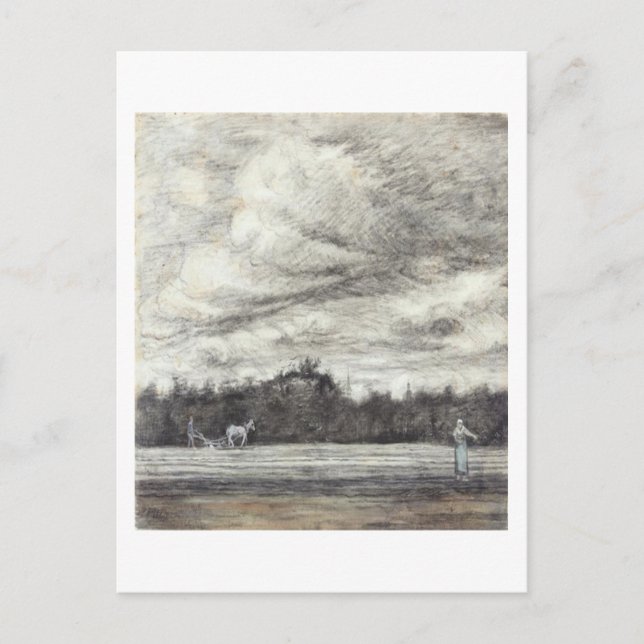 Field with Thunderstorm, Vincent van Gogh Postcard (Front)