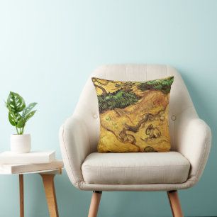 Field with Two Rabbits by Vincent van Gogh Cushion