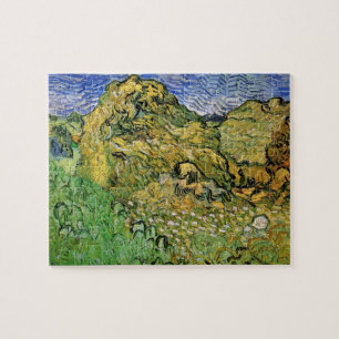 Field with Wheat Stacks by Vincent van Gogh Jigsaw Puzzle
