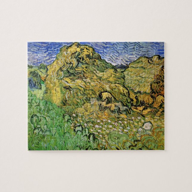 Field with Wheat Stacks by Vincent van Gogh Jigsaw Puzzle (Horizontal)